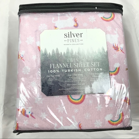 silver pines Other - SILVER PINES TWIN FLANNEL SHEET SET PINK